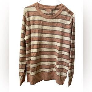 Barefoot Dreams NWT lurex stripe pink pullover size XL